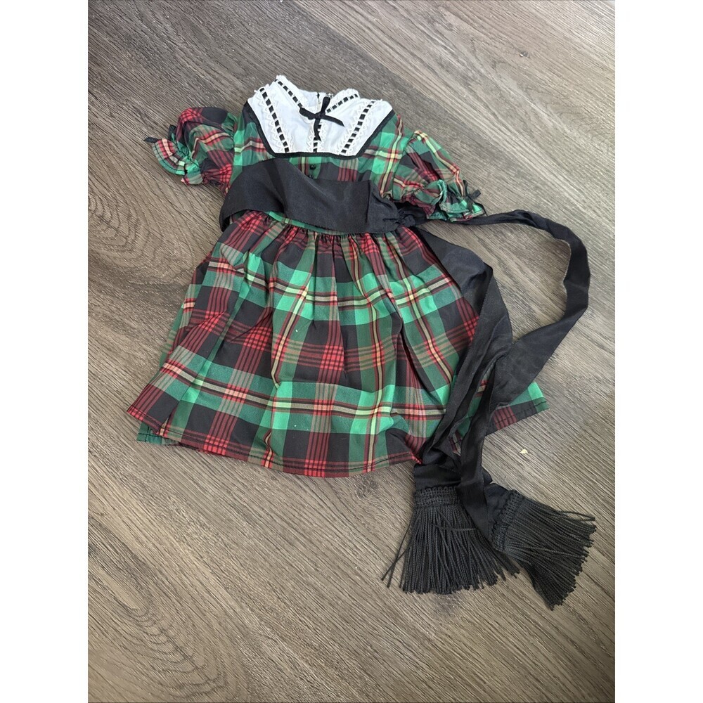 American Girl 18" Doll Retired Addy Tartan Plaid Christmas Dress ONLY